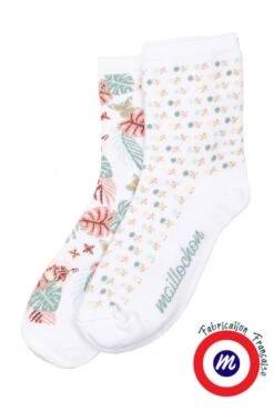 Le Pack Chaussettes MAILLOCHON TROPIC Blanc (X2) -Femme Mode Vêtements Magasin 5