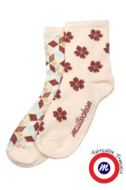 Le Pack Chaussettes MAILLOCHON CUBE Rose (X2) -Femme Mode Vêtements Magasin 6