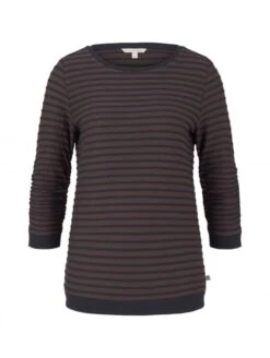 Sweat TOM TAILOR RAYE Brown 9 Sweat TOM TAILOR RAYE Brown -Femme Mode Vêtements Magasin denim tom ta 112 28151 1017277