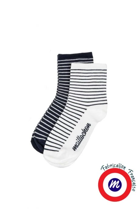 Le Pack Chaussettes MAILLOCHON MARINIERE Marine (X2) 3 Le Pack Chaussettes MAILLOCHON MARINIERE Marine (X2)