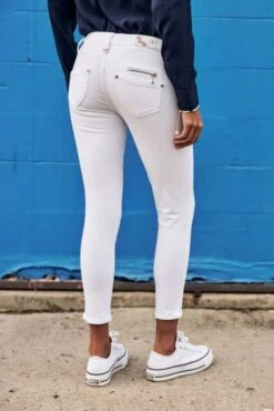 Jean FREEMAN PORTER ALEXA CROPPED White -Femme Mode Vêtements Magasin freeman 25873 205 10 2