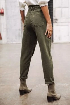 Pantalon FREEMAN PORTER LARA VELUTO Forest -Femme Mode Vêtements Magasin freeman f25926 f493 forest 2