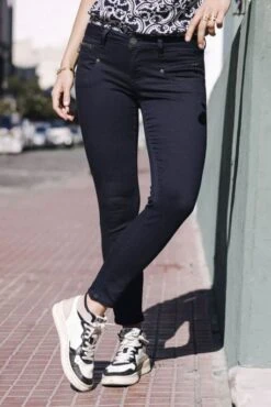 Jean FREEMAN T.PORTER ALEXA CROPPED Flora -Femme Mode Vêtements Magasin freeman porter 23044 1