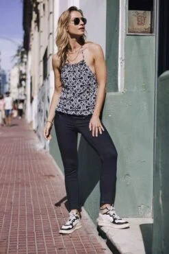 Jean FREEMAN T.PORTER ALEXA CROPPED Flora -Femme Mode Vêtements Magasin freeman porter 23044 5