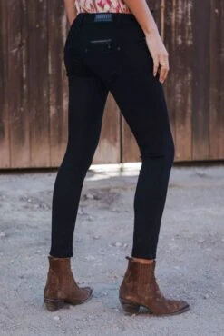 Jean FREEMAN T.PORTER ALEXA CROPPED Black -Femme Mode Vêtements Magasin freeman porter 23046 2