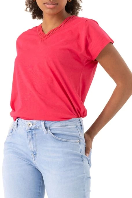 Tee-shirt GARCIA CROCHETÉ Pink 5 Tee-shirt GARCIA CROCHETÉ Pink – Image 3