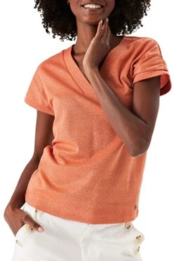 Tee Shirt GARCIA V-NECK Emberglow