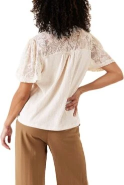 Tee-shirt GARCIA UNI DENTELLE White