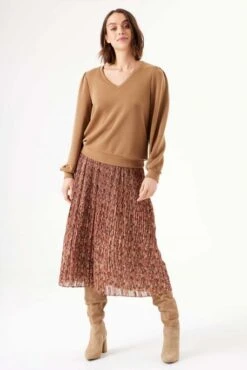 Sweat GARCIA COL V Golden -Femme Mode Vêtements Magasin garcia h30261 4167 2