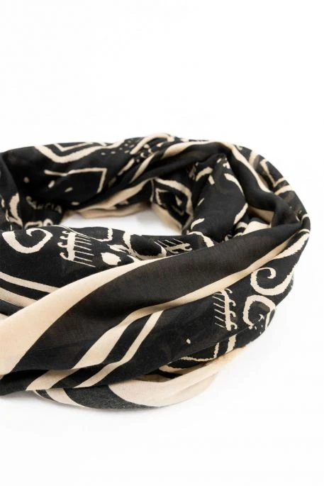 Foulard GARCIA MOTIF Black 3 Foulard GARCIA MOTIF Black