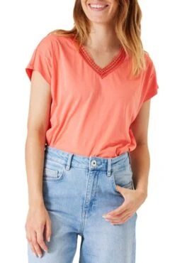 Tee-shirt GARCIA CROCHETÉ Emberglow -Femme Mode Vêtements Magasin garcia z0010 3252 1