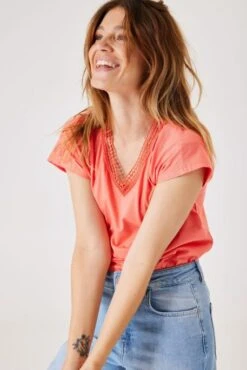 Tee-shirt GARCIA CROCHETÉ Emberglow