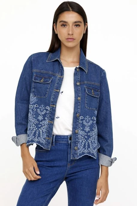 Veste En Jean LEE COOPER FERIA Medium Blue 3 Veste En Jean LEE COOPER FERIA Medium Blue