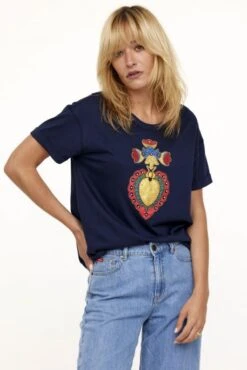 Tee Shirt LEE COOPER ASOEUR Navy -Femme Mode Vêtements Magasin lee cooper asoeur s545 navy 3