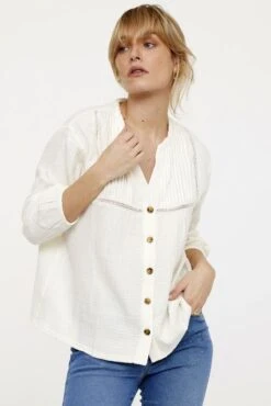 Blouse LEE COOPER DIGNY Ivory -Femme Mode Vêtements Magasin lee cooper digny s441 ivory 1