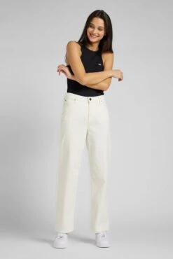 Jeans LEE WIDE Blanc -Femme Mode Vêtements Magasin lee l31z qw 12 1