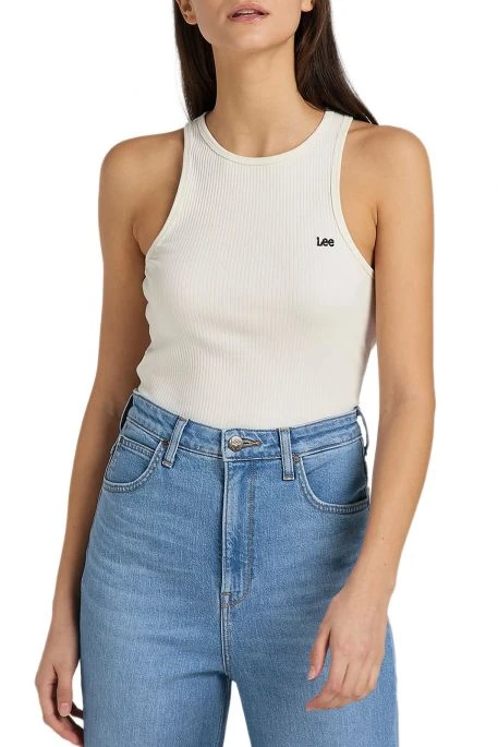 Débardeur LEE RIBBED TANK Ecru 3 Débardeur LEE RIBBED TANK Ecru