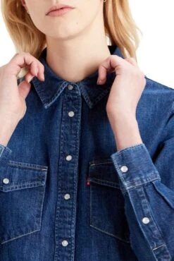 Levis Chemise En Jean LEVI'S® ESSENTIAL WESTERN Air Space -Femme Mode Vêtements Magasin levis 16786 00 07 3