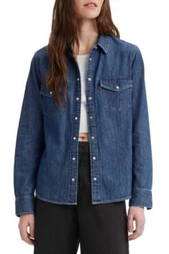 Levis Chemise En Jean LEVI'S® ESSENTIEL WESTERNAir Space 3 9 Levis Chemise En Jean LEVI'S® ESSENTIEL WESTERNAir Space 3 -Femme Mode Vêtements Magasin levis 16786 00 16 2