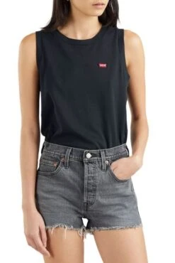Levis Tee Shirt LEVI'S® DARA TANK Caviar -Femme Mode Vêtements Magasin levis 18185 00 07 1