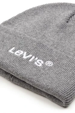 Levis Bonnet LEVI'S® Wordmark Beanie Regular Grey -Femme Mode Vêtements Magasin levis 233754 55 4