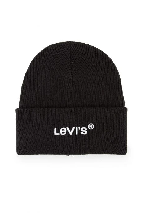 Levis Bonnet LEVI'S® Wordmark Beanie Regular Black 5 Levis Bonnet LEVI'S® Wordmark Beanie Regular Black – Image 3