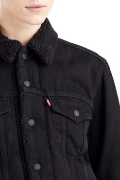 Levis Veste Sherpa LEVI'S® TRUCKER Yes Black -Femme Mode Vêtements Magasin levis 36137 00 15 3