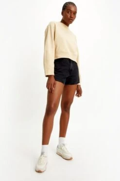 Levis Short LEVI'S® MOM'80 Black Stonewash -Femme Mode Vêtements Magasin levis a4695 00 00 1