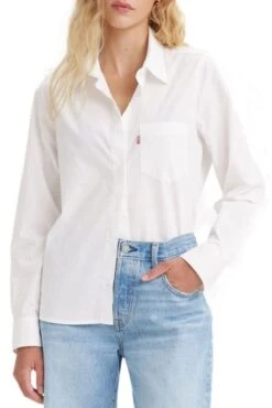 Levis Chemise LEVI'S® HEMMING BLOUSE White -Femme Mode Vêtements Magasin levis a4885 00 02 2
