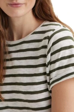 Levis Tee Shirt LEVI'S® MARGOT Captain Stripe Vert -Femme Mode Vêtements Magasin levis a7247 00 10 4