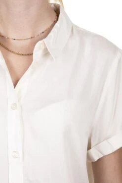 Chemisier TEDDY SMITH ELLIE Middle White -Femme Mode Vêtements Magasin mg 0075 3