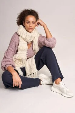 Echarpe SALSA TRESSEE Ecru -Femme Mode Vêtements Magasin salsa 124525 0071 1
