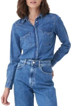 Chemise En Jean SALSA FATIMA Stone