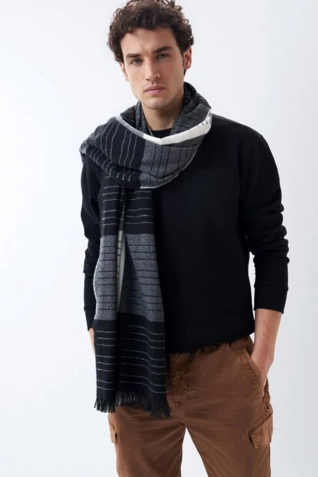 Echarpe SALSA CARREAUX Black 3 Echarpe SALSA CARREAUX Black