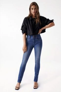 Jean SALSA SECRET PUSH IN SLIM Bleu -Femme Mode Vêtements Magasin salsa 126492 8504 1