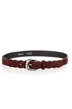 Ceinture SALSA TRESSEE Bordeaux