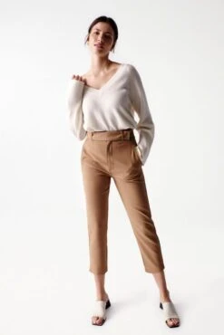 Pantalon SALSA CHINO CROPPED Beige -Femme Mode Vêtements Magasin salsa 21005505 110 1