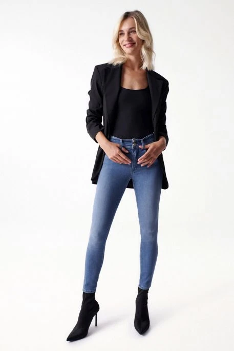 Jean SALSA SECRET PUSH IN CROPPED SKINNY Blue 5 Jean SALSA SECRET PUSH IN CROPPED SKINNY Blue – Image 3