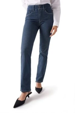 Jean SALSA SECRET PUSH IN STRAIGHT Green Cast -Femme Mode Vêtements Magasin salsa 21006850 856 2