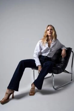 Jean SALSA DESTINY PUSH UP FLARE Blue -Femme Mode Vêtements Magasin salsa 21007847 854 5