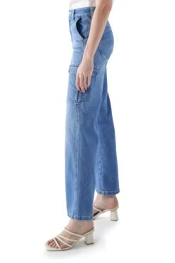 Jean Cargo SALSA PUSH IN FAITH Bleu -Femme Mode Vêtements Magasin salsa 26807 3