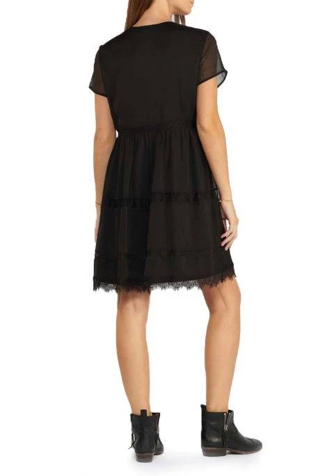 Robe LE TEMPS DES CERISES INAYA Black 4 Robe LE TEMPS DES CERISES INAYA Black – Image 2