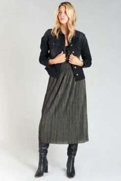 Blouson En Jean LE TEMPS DES CERISES LILLY Black -Femme Mode Vêtements Magasin tdc 25873 3