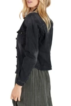 Blouson En Jean LE TEMPS DES CERISES LILLY Black -Femme Mode Vêtements Magasin tdc 25873 4