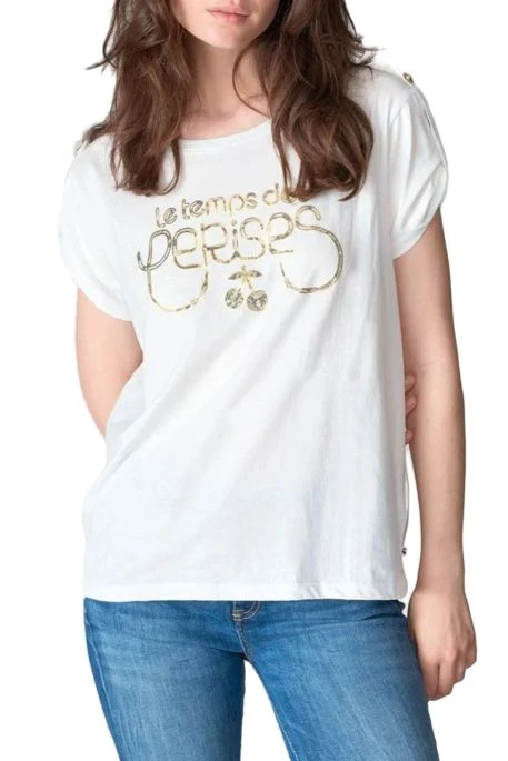 Tee Shirt LE TEMPS DES CERISES DWIGHT White 4 Tee Shirt LE TEMPS DES CERISES DWIGHT White – Image 2