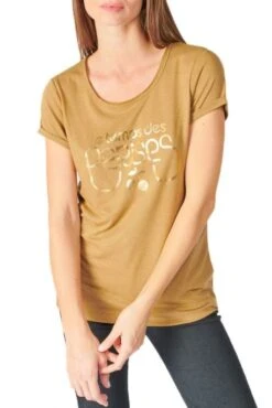 Tee Shirt LE TEMPS DES CERISES BASITRAME Caramel -Femme Mode Vêtements Magasin tdc fbasitrame 8031 1