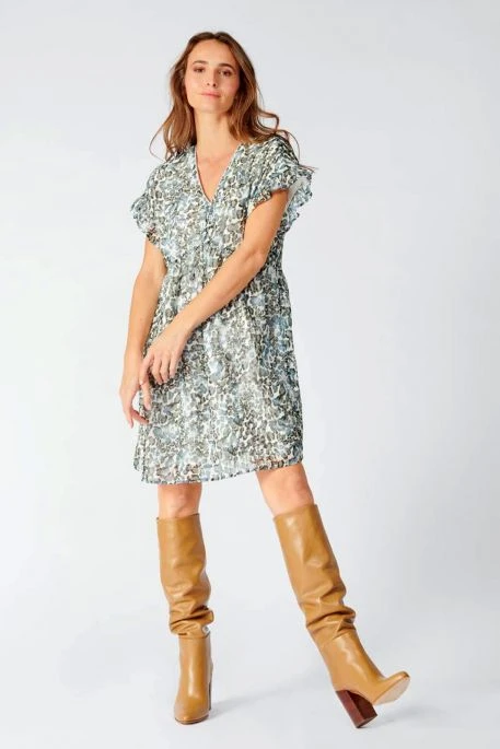 Robe LE TEMPS DES CERISES Blue Leo 6 Robe LE TEMPS DES CERISES Blue Leo – Image 4