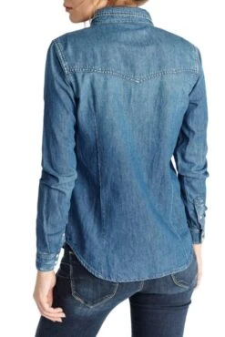 Chemise En Jean LE TEMPS DES CERISES JUANITA Medium Blue -Femme Mode Vêtements Magasin tdc fjuanita 3257 2