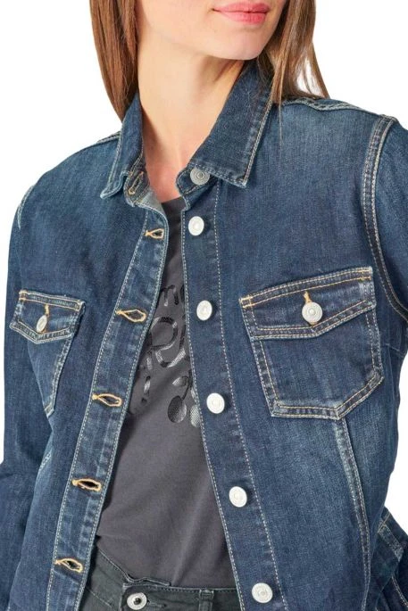 Blouson En Jean LE TEMPS DES CERISES LILLY Blue 6 Blouson En Jean LE TEMPS DES CERISES LILLY Blue – Image 4