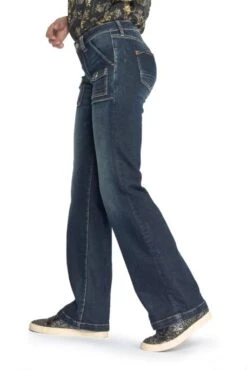 Jean LE TEMPS DES CERISES EFTER FLARE Blue Black -Femme Mode Vêtements Magasin tdc jfefter w1382 4